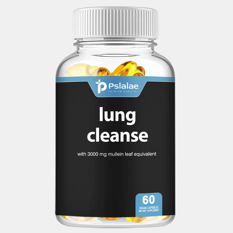 Lung  Detox & Cleanse Capsules - Supports Bronchial and Respiratory Health, Relieves Breathing, Immune Support - 60 Capsules