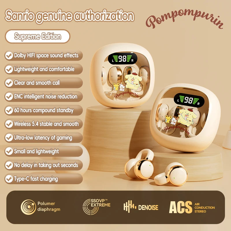 X31 TWS Earbuds 3D Surround Sound Active Noise Canceling (ANC) & HiFi Audio Cute Compact Wireless Headphones for Sports & Gaming