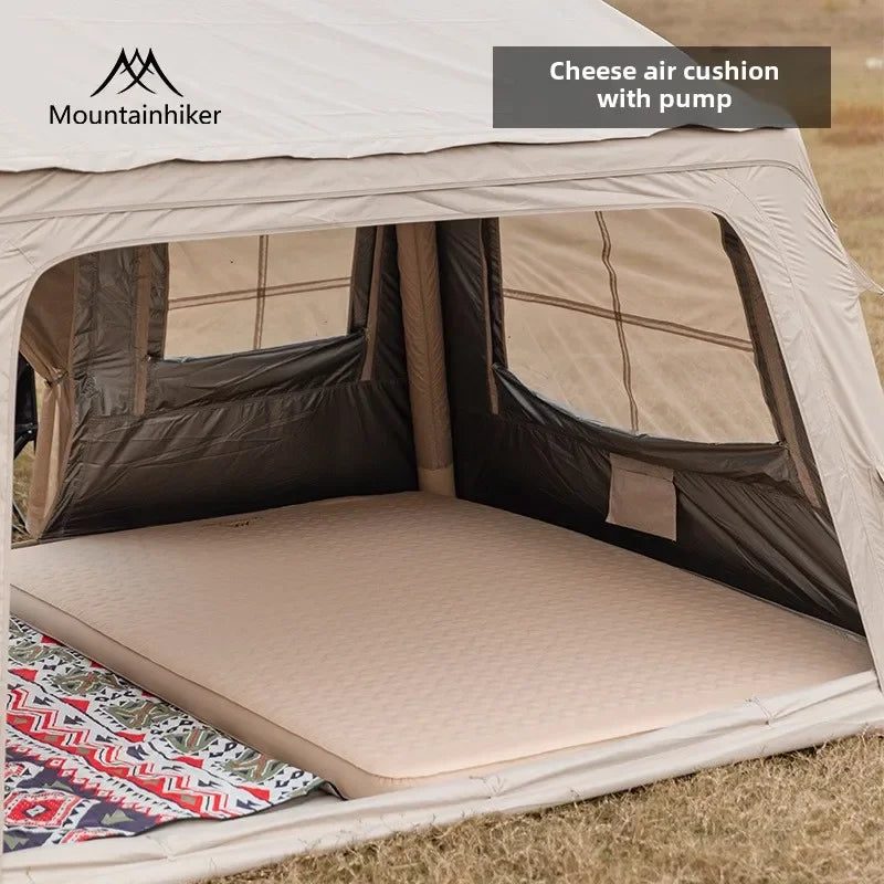 Mountainhiker Outdoor Single Double Air Cushion Air Pump Automatic Inflatable Bed Portable Camping Inflatable Moisture-proof Pad