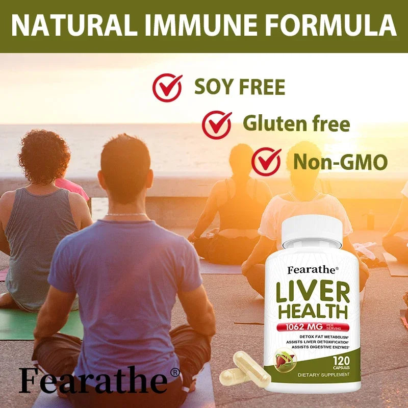 Milk Thistle Liver Detox Capsules, with Dandelion, High-Strength Herbal Antioxidant Complex To Support Liver Health,120 Capsules
