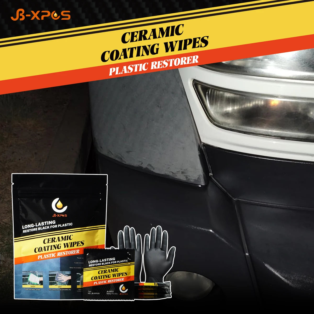 Car Plastic Restorer Back To Black Gloss Car Cleaning Products Plastic Leather Restore Auto Polish And Repair Coating Wipes