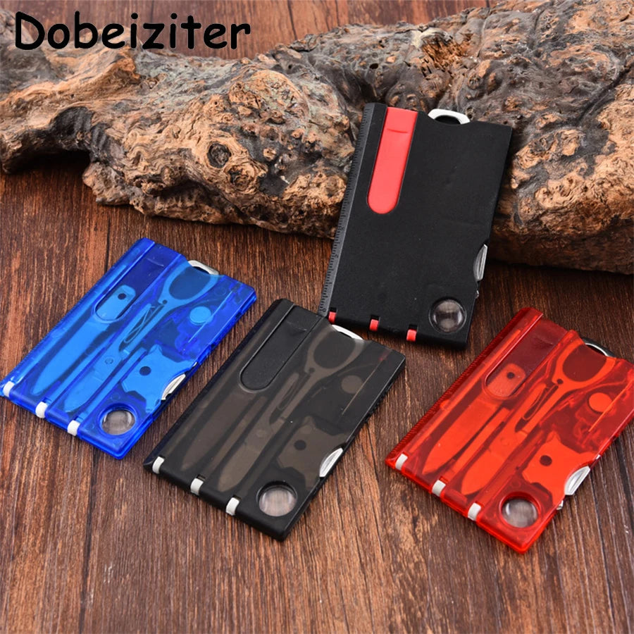 Ultra Thin Pocket Multi Tool 12 In 1 Credit Card Size Outdoor Camping Hiking Survival Gear EDC Equipment Gift