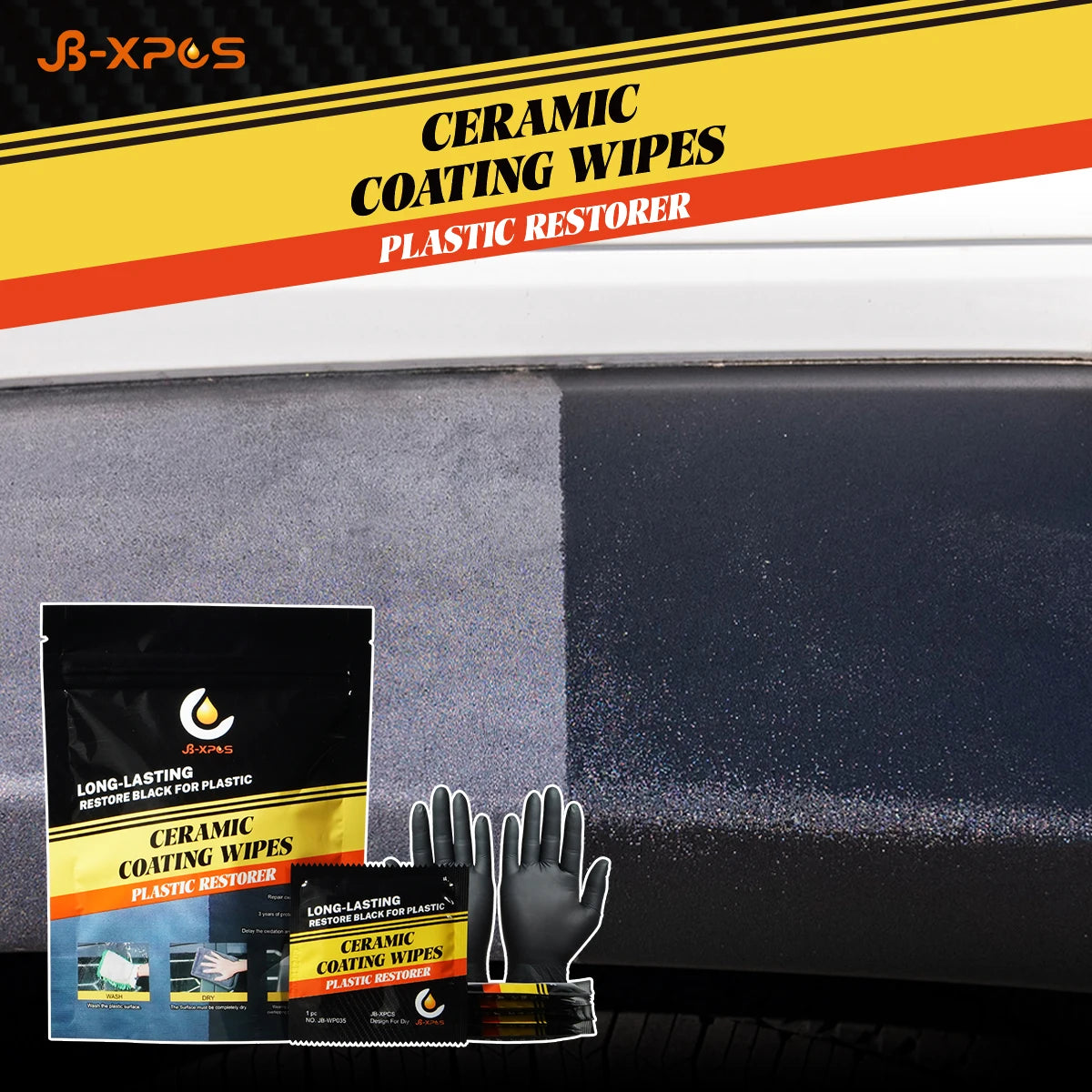 Car Plastic Restorer Back To Black Gloss Car Cleaning Products Plastic Leather Restore Auto Polish And Repair Coating Wipes