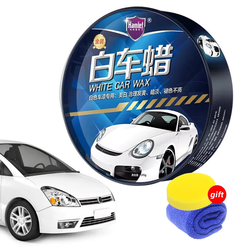 Hamlet 195g White Car special Wax for Car Polishing Waterproof Maintenance Coating Automotive Scratch Repair Solid Wax