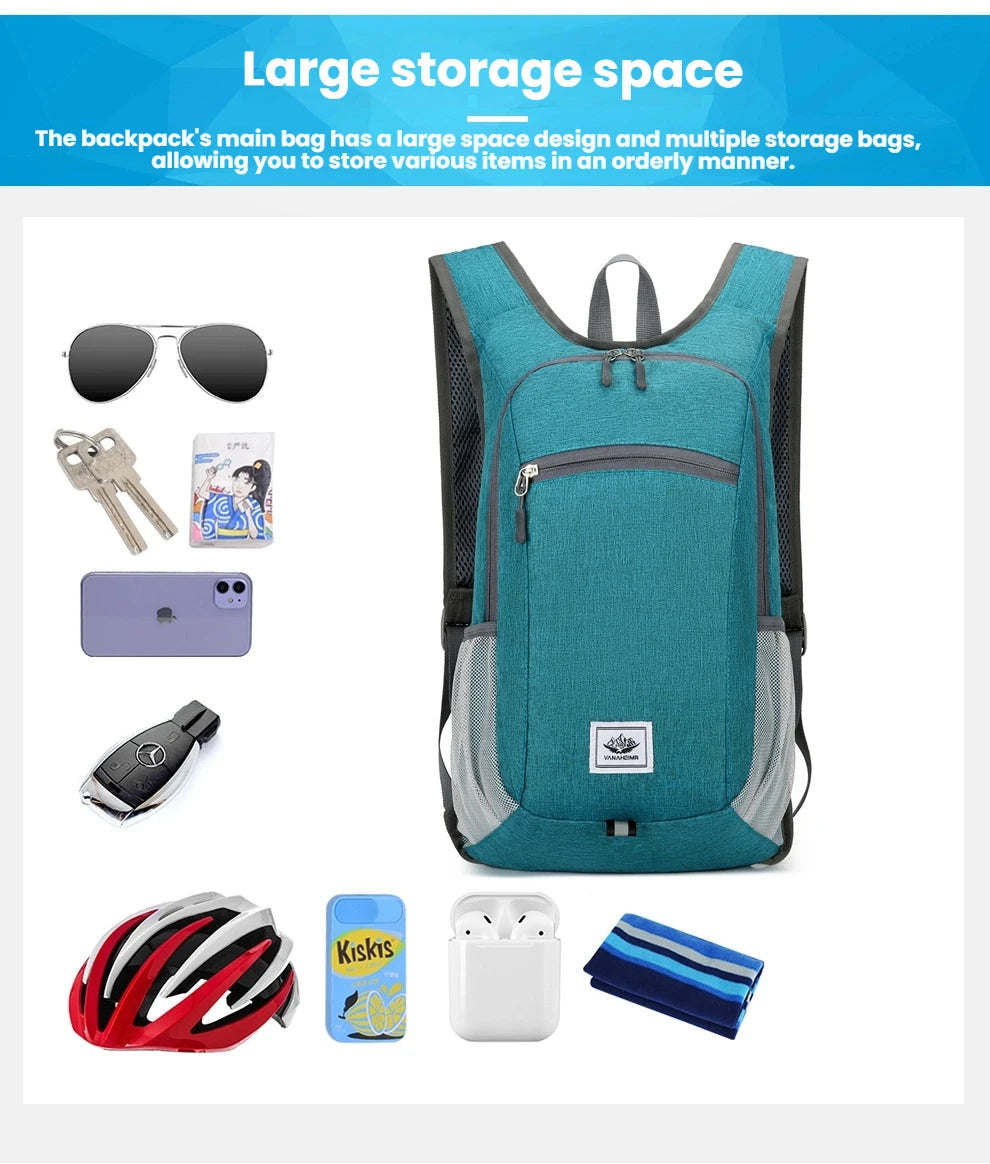 Portable Foldable Backpack,Men Women Ultralight Folding Bag,Outdoor Climbing Cycling Hiking Knapsack Travel Daypack