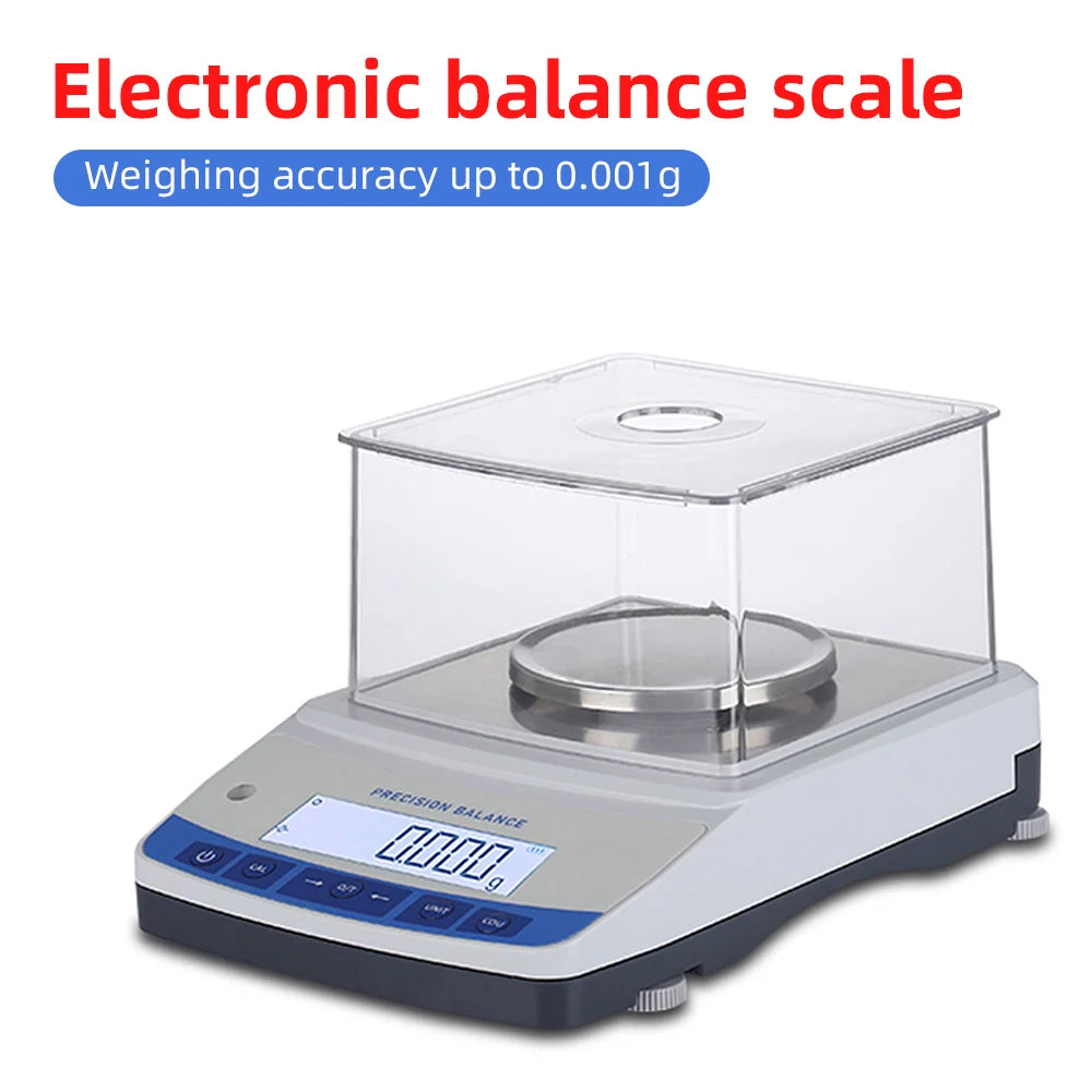 500G 0.001G High Precision Electronic Balance Lab Analytical Balance Scale Kitchen Jewelry Weighing Scales with RS232 Port