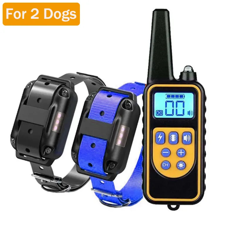 Electric Dog Training Collar Waterproof Dog Bark Collar Pet With Remote Control Rechargeable Anti Barking Device All Dogs Size