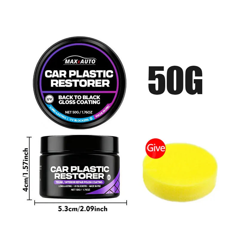 Auto Plastic Restorer Car Scratch Remover Back to Gloss Long-Lasting Coating Leather Renovator Car Polish Cleaning Product