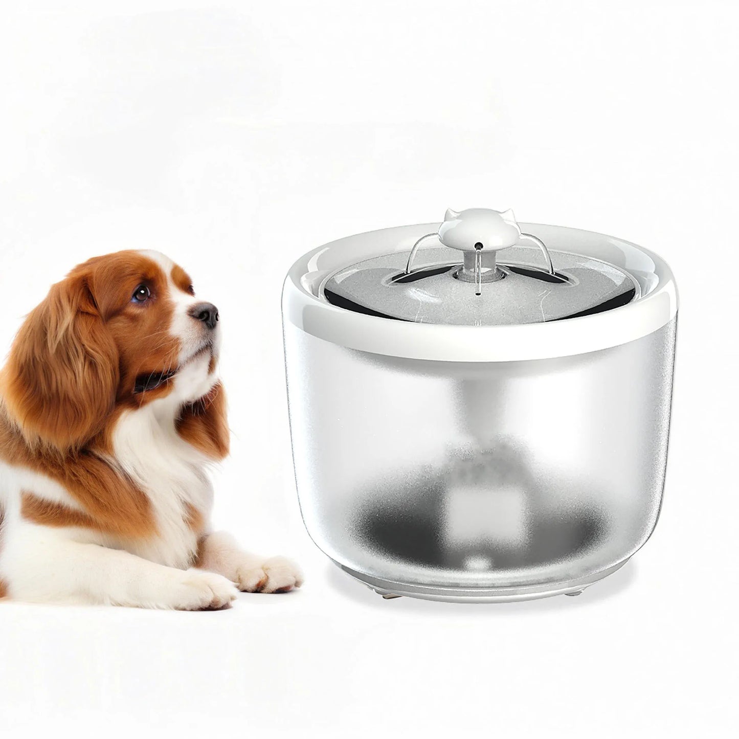 Pet Water Dispenser with Continuous Automatic Filtration Transparent ABS Plastic Bucket with Beautiful Atmosphere Light
