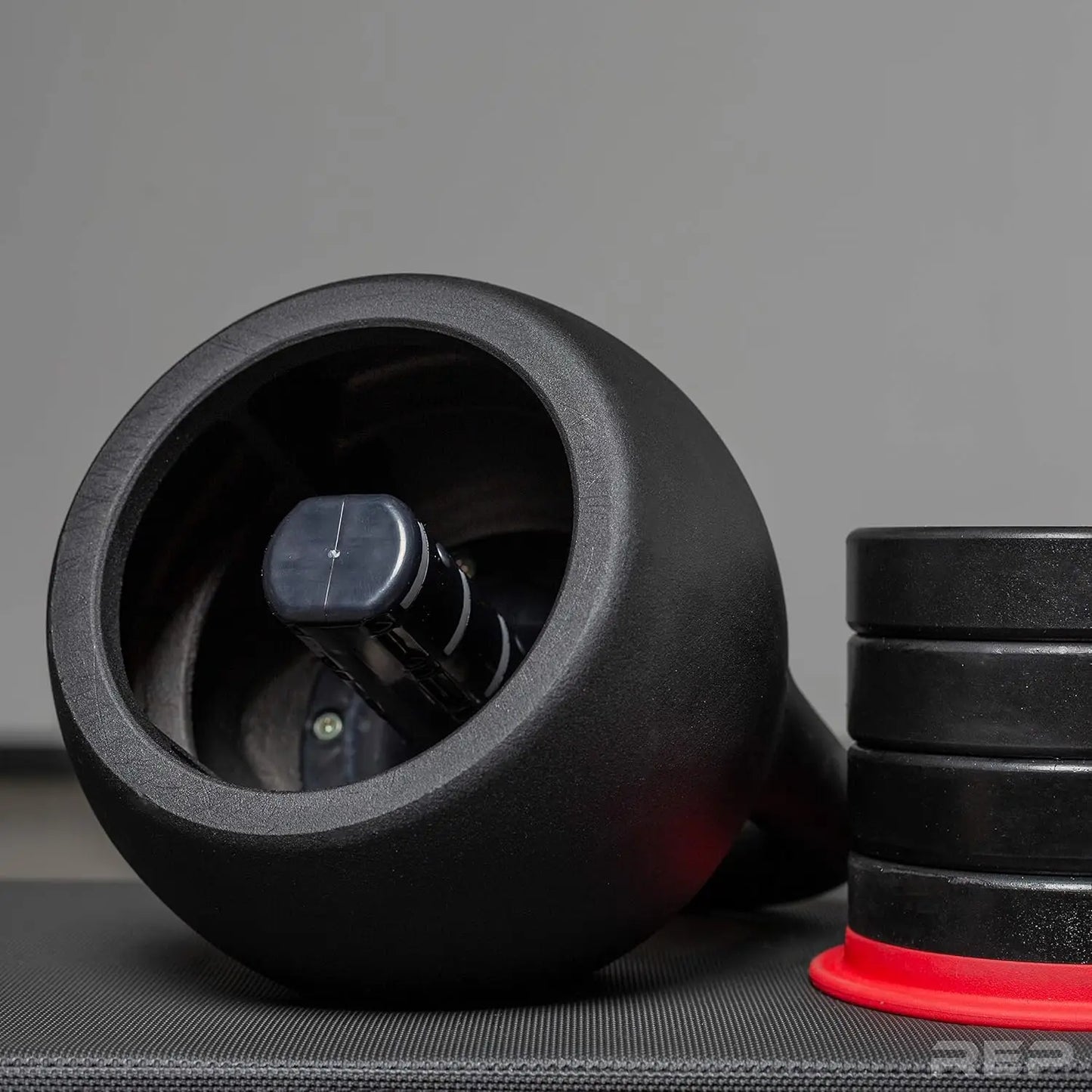 Fitness Adjustable Kettlebell with Matte Powder Coating - Quickly Select From Multiple Weight Options for HIIT