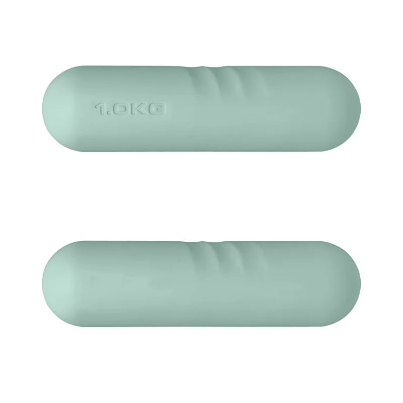 1Pcs Dumbbell Hand Weight Silicone Covered Non-slip Hand Pattern Yoga Tirap for Pilates Strength Training Gym Running Dance