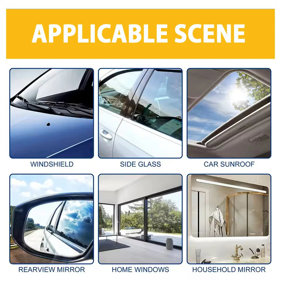 Hydroshine Car Glass Oil Film Remover Cream Windscreen Cleaner Streak-Free Oil Paste Film Emoval Cream Clean Stains Auto Detail