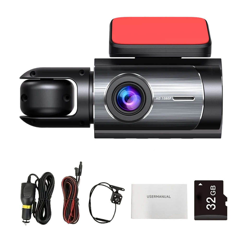 24H Dash Camera Night Vision FULL HD 1080P 3 Channels Front And Rear Camera CAR DVR Video Recorder Dvr Black Box Dash Car Camera