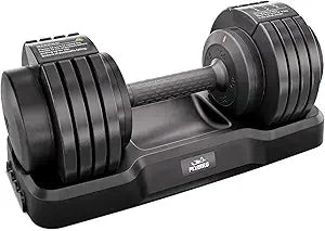 FLYBIRD 110LB/55LB Adjustable Dumbbells for Home Gym, Quick-Change Weight System with Non-Slip Grip