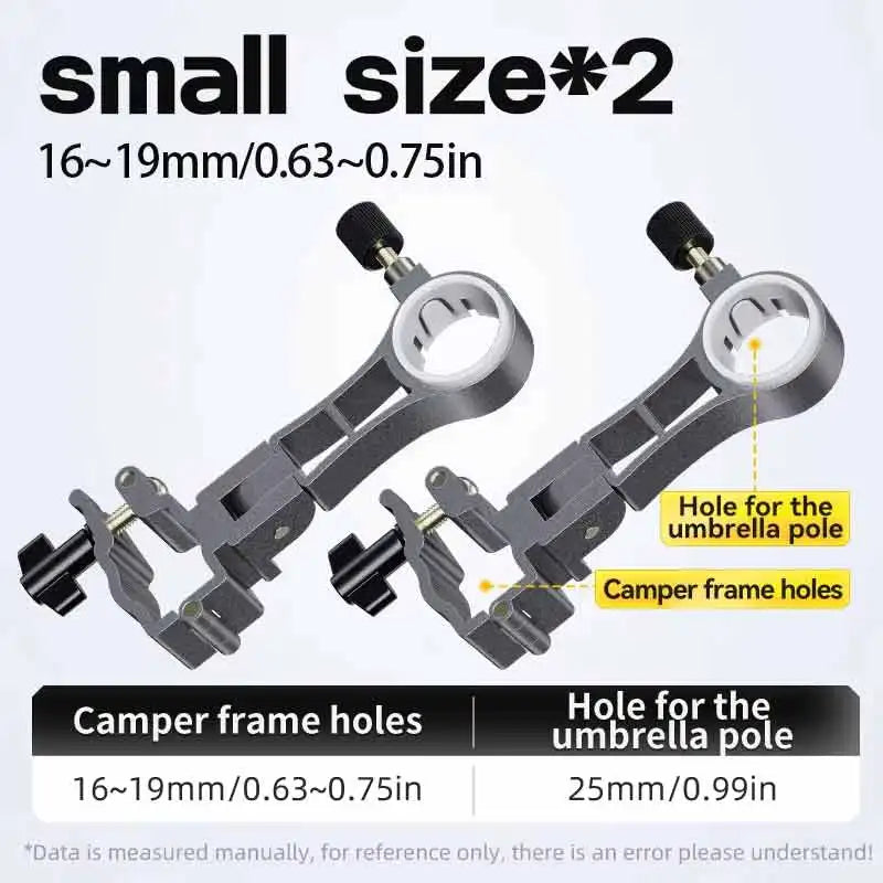 Adjustable Aluminum Alloy Camping Wagon Umbrella Holder Compact Durable Sunshade Stand with Secure Connection for Outdoor Picnic