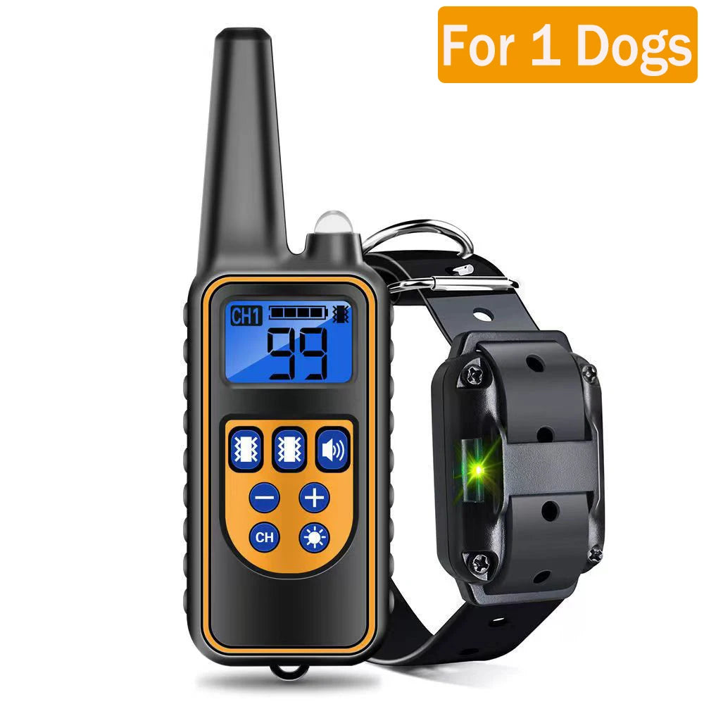 Electric Dog Training Collar Waterproof Dog Bark Collar Pet With Remote Control Rechargeable Anti Barking Device All Dogs Size