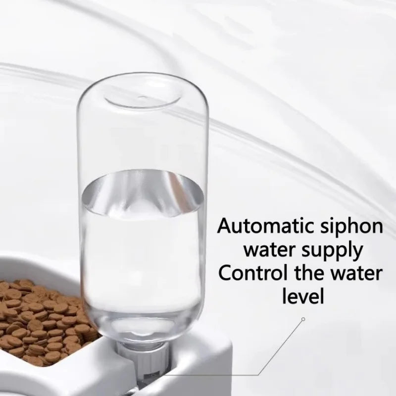 Automatic Drinking Love Pet Bowl Moisture-proof Cat Bowl Dog Basin Dual-use Multi-functional Drinking And Feeding