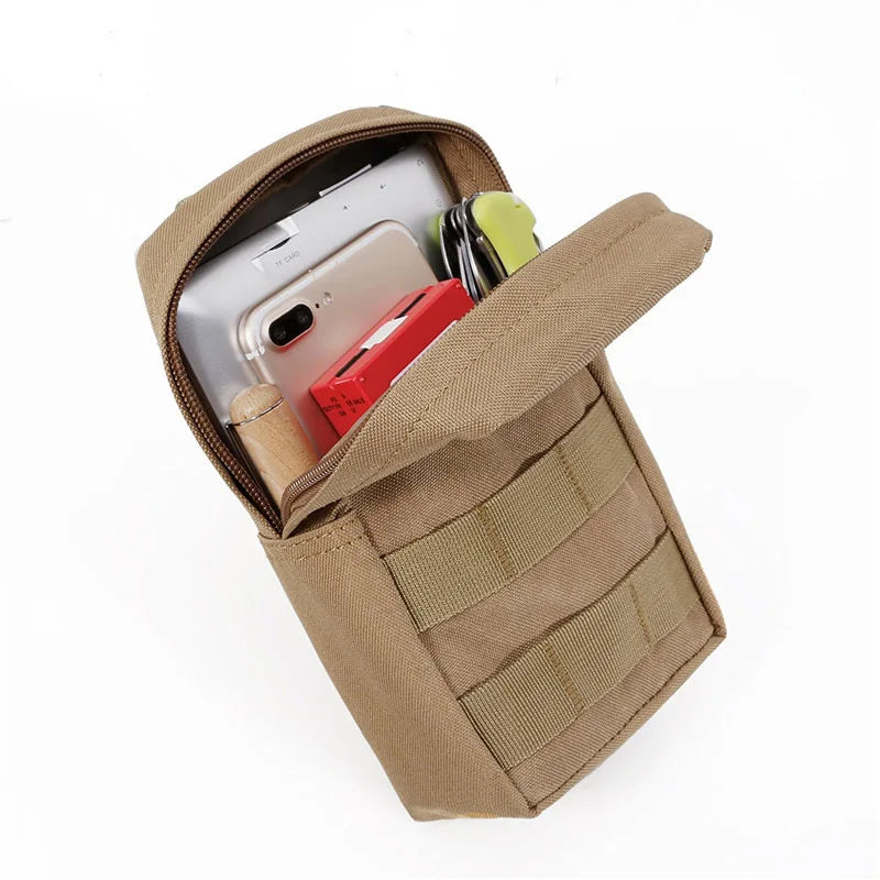Outdoor EDC Pouch Waterproof Nylon Multi-Purpose Pack Tactical Universal Hunting Camping Bag MOLLE Accessories Waist Pocket