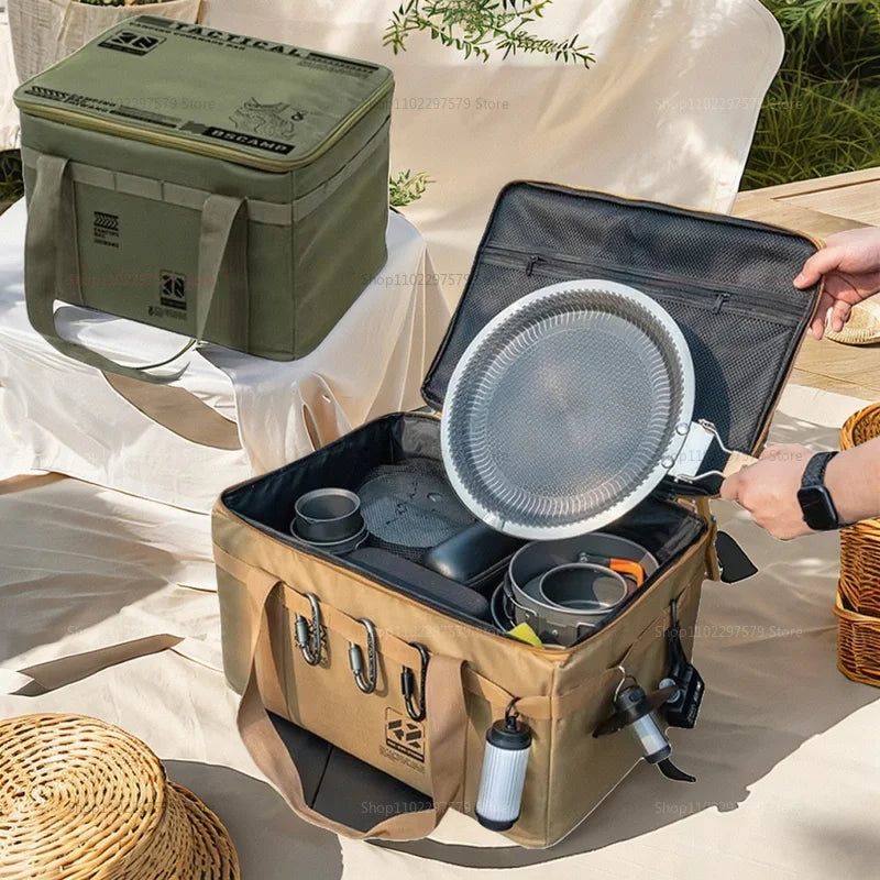 42L Thermal Insulated Folding Box - Waterproof Camping Utensils - Outdoor Equipment Storage Box - Tactical Camping Packing Bag