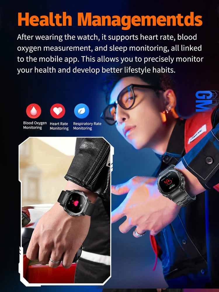 For Huawei Xiaomi 1.57 Inch Screen Smart Watch Mens Bluetooth Call Sport Waterproof Heart rate Blood Oxygen fashion SmartWatch