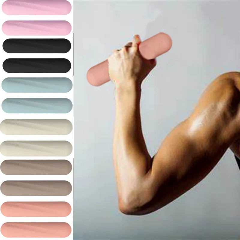 1Pcs Dumbbell Hand Weight Silicone Covered Non-slip Hand Pattern Yoga Tirap for Pilates Strength Training Gym Running Dance