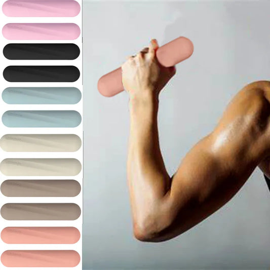 1Pcs Dumbbell Hand Weight Silicone Covered Non-slip Hand Pattern Yoga Tirap for Pilates Strength Training Gym Running Dance