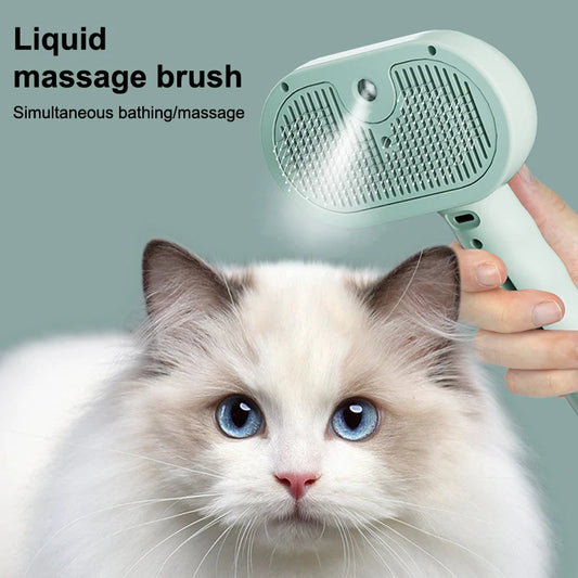 Cat Steam Brush Electric Spray Cat Hair Brushes Pet Massage Grooming Comb Self-Cleaning Pet Hair Removal Comb Pet Supplies