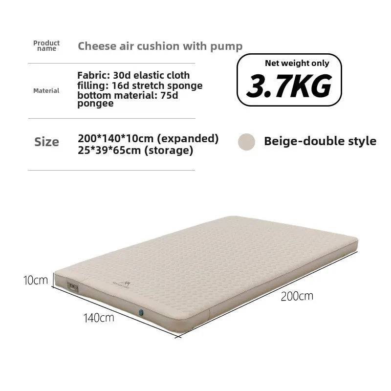Mountainhiker Outdoor Single Double Air Cushion Air Pump Automatic Inflatable Bed Portable Camping Inflatable Moisture-proof Pad