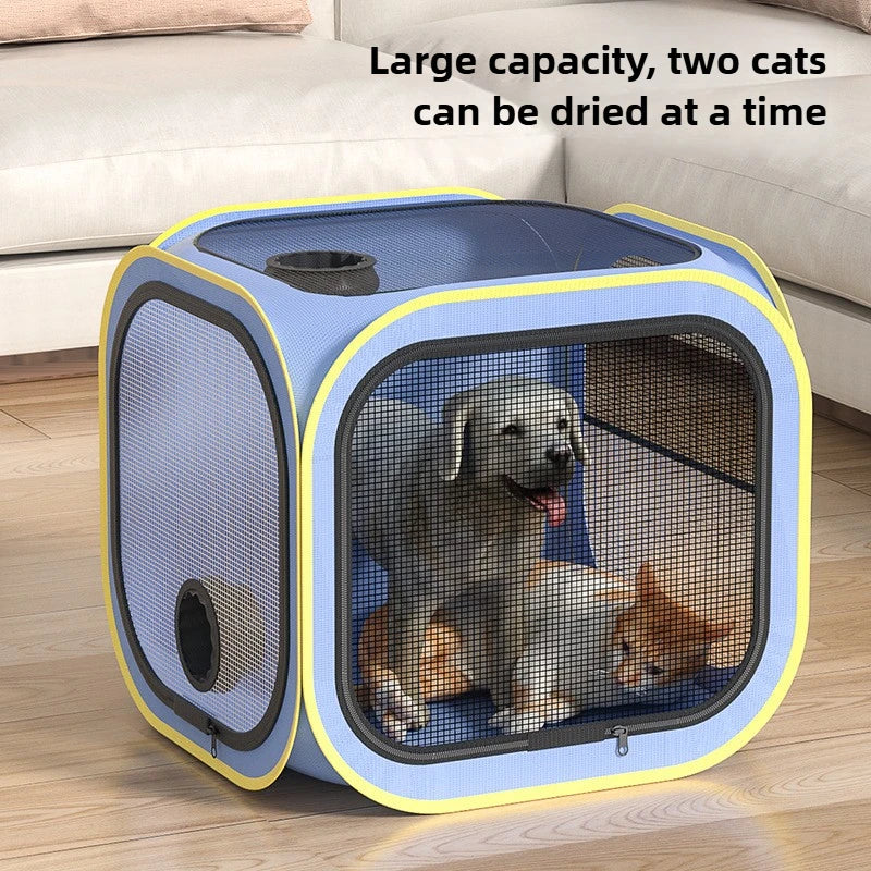 Pet drying box for cats and dogs portable blow dryer grooming bath hair does not fly household pet accessories