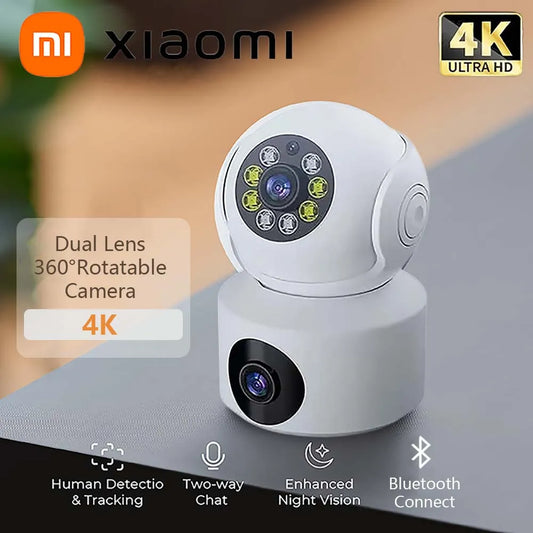 Xiaomi Dual Lens 360°Rotatable Camera 4K WiFi Surveillance Auto Tracking 2 way Audio Night Vision Monitor Smart Home Mini Camera