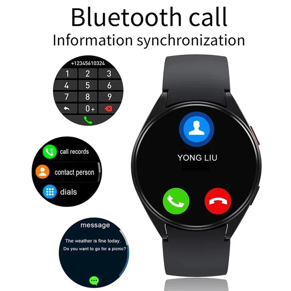 LAXASFIT 2025 New Smart Watch 6 Bluetooth Call Sports Health Monitoring Men Women Smart Watch Gift For Android IOS
