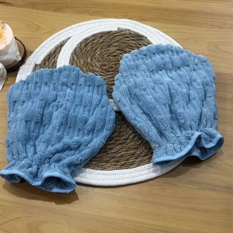 Pet Bath Towels Cat Dog Toy Quick-drying Bath Absorbent Glove Bath Towel Kitten Grooming Self Cleaning Massage Cat Accessories