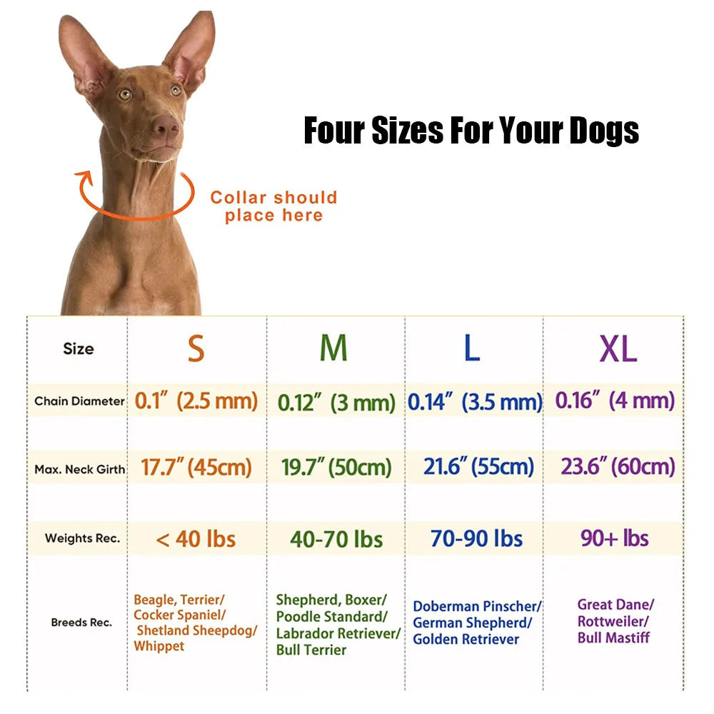 Dog Training Stimulation Chain Dog Collar Pet Supplies Dog Training Supplies Spike Collar Dog Collar Collar Pet Dog Chain