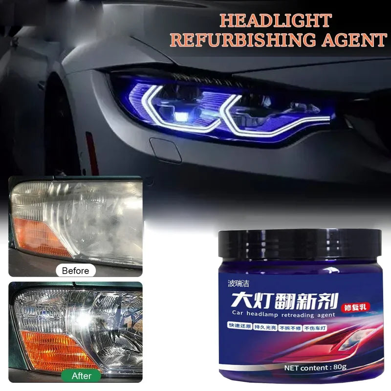 Headlamp Scratch Remover Repair Cleaning Paste Remove Oxidation Headlight Polish Liquid Car Headlight Restoration Polishing Kits
