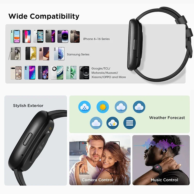 For Xiaomi Android Smart Watch Men Women Gift Full Touch Screen Sport Fitness Watches Bluetooth Call Digital Smartwatch 2025 New