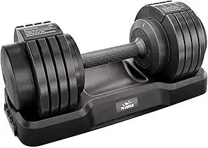 FLYBIRD 110LB/55LB Adjustable Dumbbells for Home Gym, Quick-Change Weight System with Non-Slip Grip