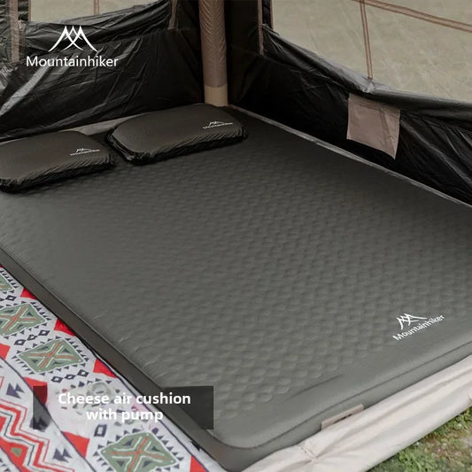 Mountainhiker Outdoor Single Double Air Cushion Air Pump Automatic Inflatable Bed Portable Camping Inflatable Moisture-proof Pad