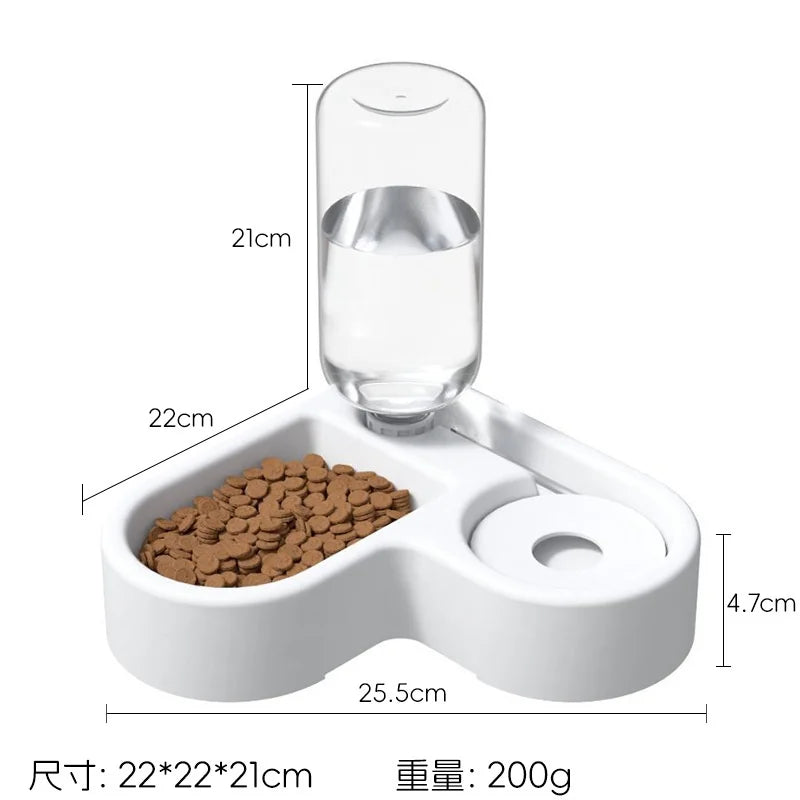 Automatic Drinking Love Pet Bowl Moisture-proof Cat Bowl Dog Basin Dual-use Multi-functional Drinking And Feeding