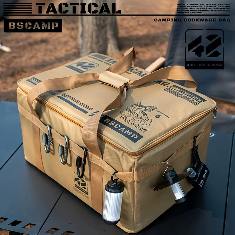 Outdoor Storage Bag 42.02 L Oxford Cloth for Camping Gear Collapsible Storage Box for Picnics Supplies Large Capacity Tactical
