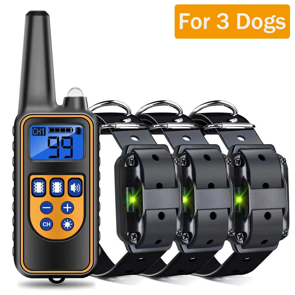 Electric Dog Training Collar Waterproof Dog Bark Collar Pet With Remote Control Rechargeable Anti Barking Device All Dogs Size
