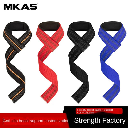 1Pairs Fitness Lifting Wrist Strap Brace for Weightlifting Crossfit Bodybuilding Support Dumbbell Weights Strength Workout