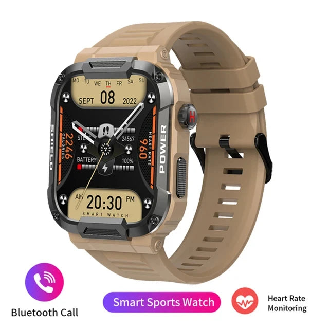 GEJIAN MK66 Smart Watch Men Large Battery Music Playback Fitness Tracker IP68 Waterproof Bluetooth Call Sports Smart Watch