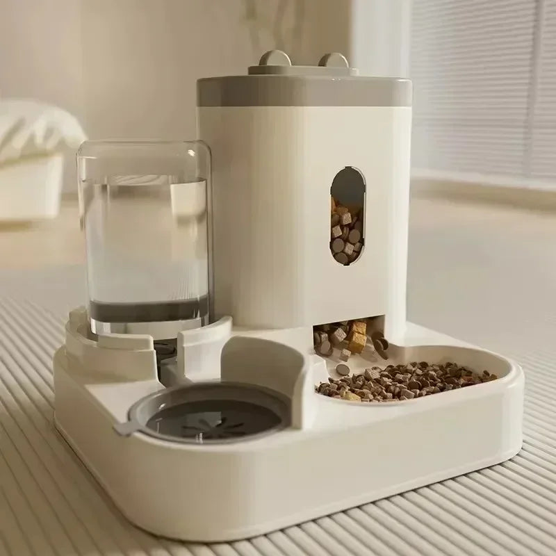 Automatic Pet Feeder and Water Food Dispenser 2 in 1 Gravity Pet Feeder and Water Dispenser Pet Bowl Basin Cat Dog Bowl