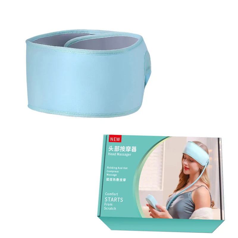 Electric Head Massager Airbag Pressure Massage Health Care heating Relief Scalp Deep Relaxation Physiotherapy 360°wrapping