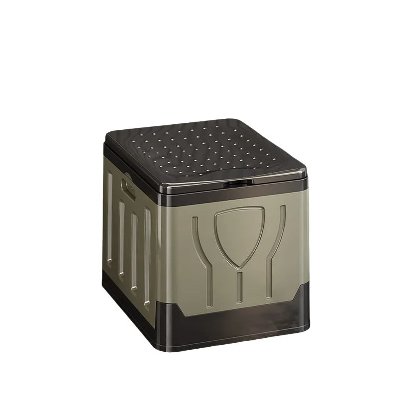Foldable portable outdoor toilet truck installed reusable trash can emergency camping toilet odor kit lightweight and convenient
