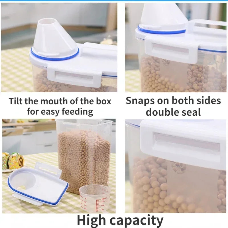 Large Airtight Pet Food Storage Container - Durable, Easy Clean, Stylish Design for Dog & Cat Food - Premium Quality