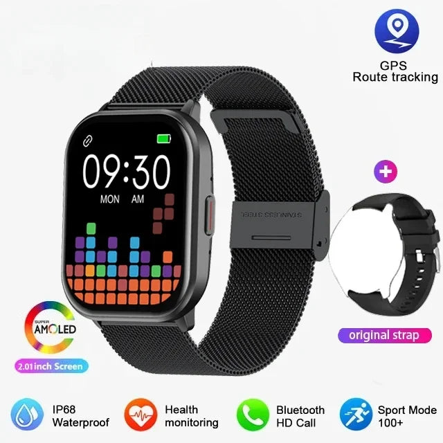 XIAOMI 2025 New AMOLED Smartwatch Men Bluetooth Call Fitness Tracker IP68 Waterproof Smart Watch for Men Women IOS Android