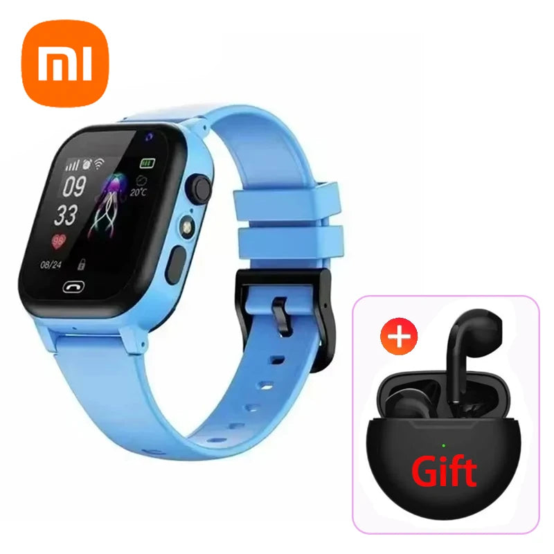 Xiaomi Kids Smart Watch 5G GPS Location Video Call Sim Card SOS Child Camera Waterproof Upgrade 2025 For Boys Girls Add Earphone