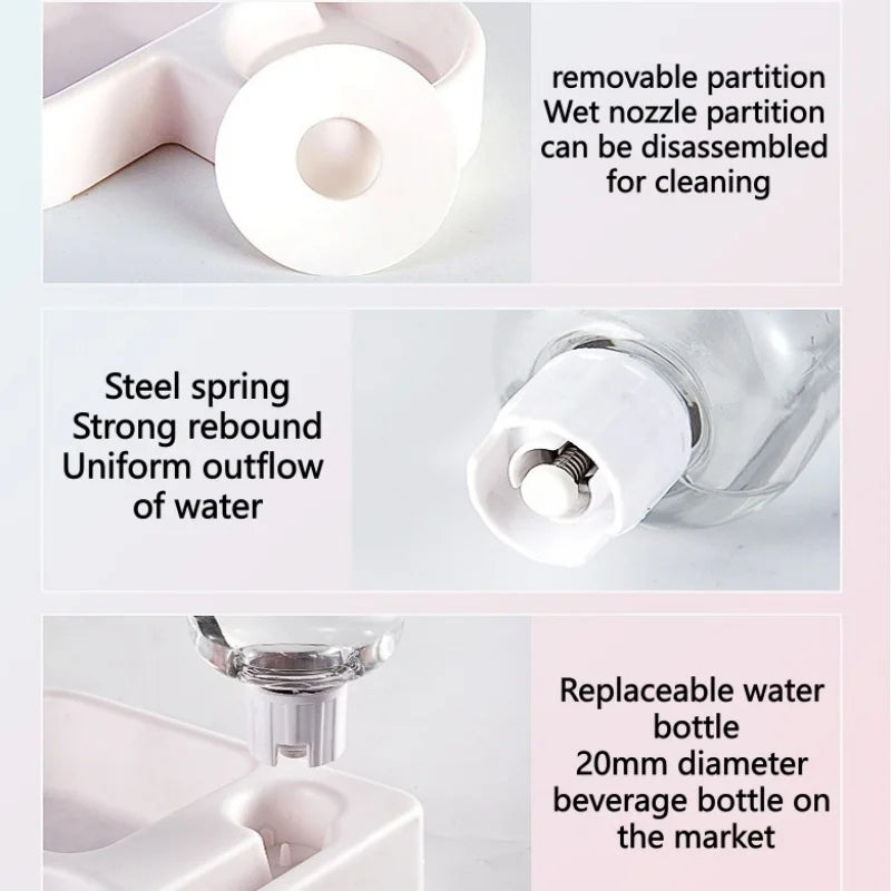 Automatic Drinking Love Pet Bowl Moisture-proof Cat Bowl Dog Basin Dual-use Multi-functional Drinking And Feeding