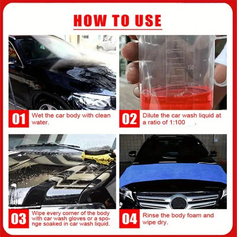 H4Cacle Super Foaming Concentrated Car Wash, Car Wax Foam Cleaning, Deep Stain Removal, Car Cleaning Products